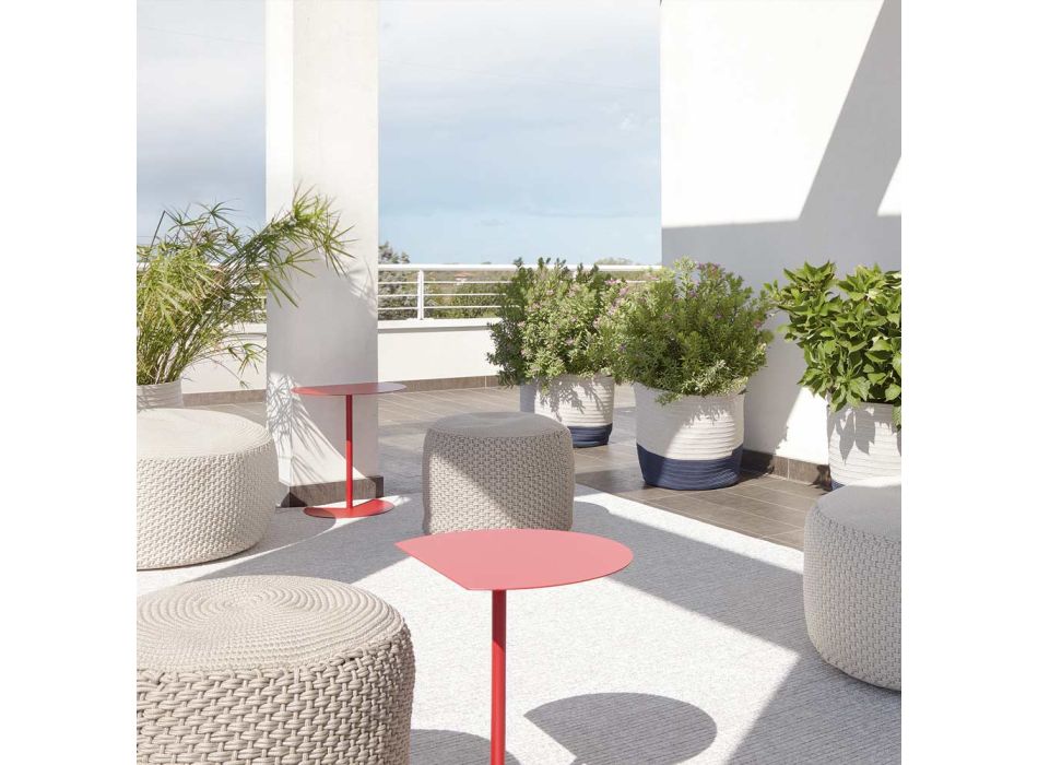 Modernes Design Farbiger Metall Garten Couchtisch in 3 Größen - Cettina Viadurini