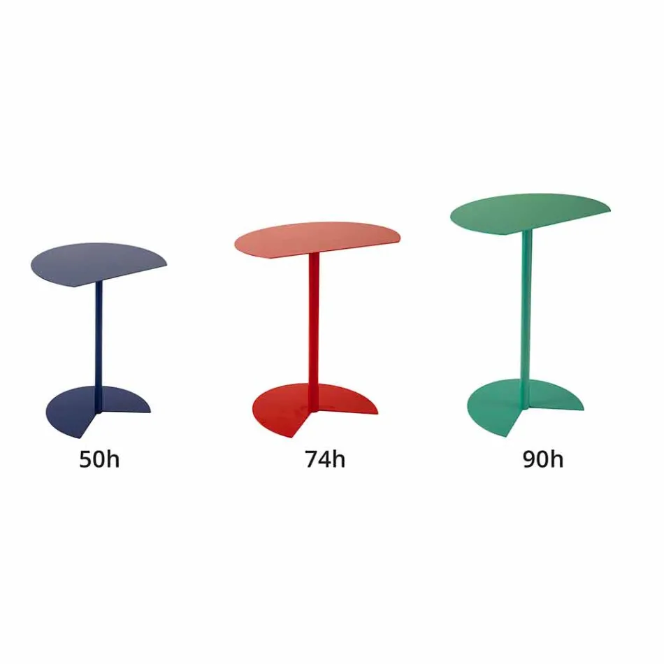 Modernes Design Farbiger Metall Garten Couchtisch in 3 Größen - Cettina Viadurini