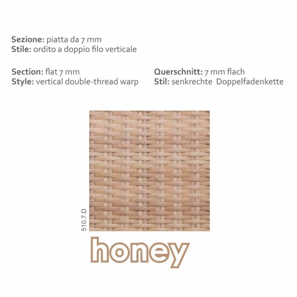 Kaffee-Garten Polyethylen Honig handgewebte Cooper Viadurini