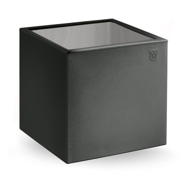 Quadratischer garten-couchtisch aus farbigem polyethylen made in italy - noemi