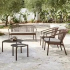 Runder Garten-Couchtisch aus lackiertem Aluminium - Bahia von Varaschin Viadurini