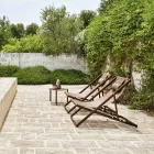 Runder Garten-Couchtisch aus lackiertem Aluminium - Bahia von Varaschin Viadurini