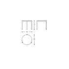 Runder Garten-Couchtisch aus lackiertem Aluminium - Bahia von Varaschin Viadurini