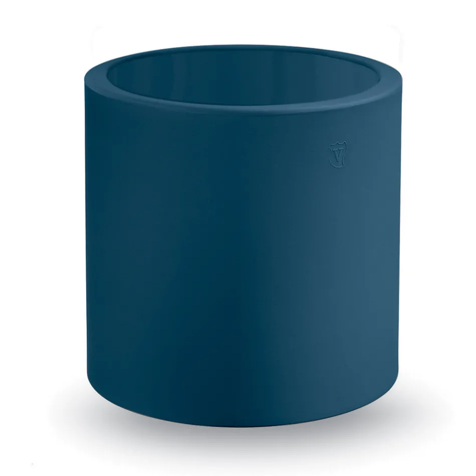 Runder Garten-Couchtisch aus farbigem Polyethylen Made in Italy - Noemi Viadurini