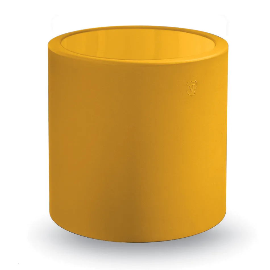 Runder Garten-Couchtisch aus farbigem Polyethylen Made in Italy - Noemi Viadurini