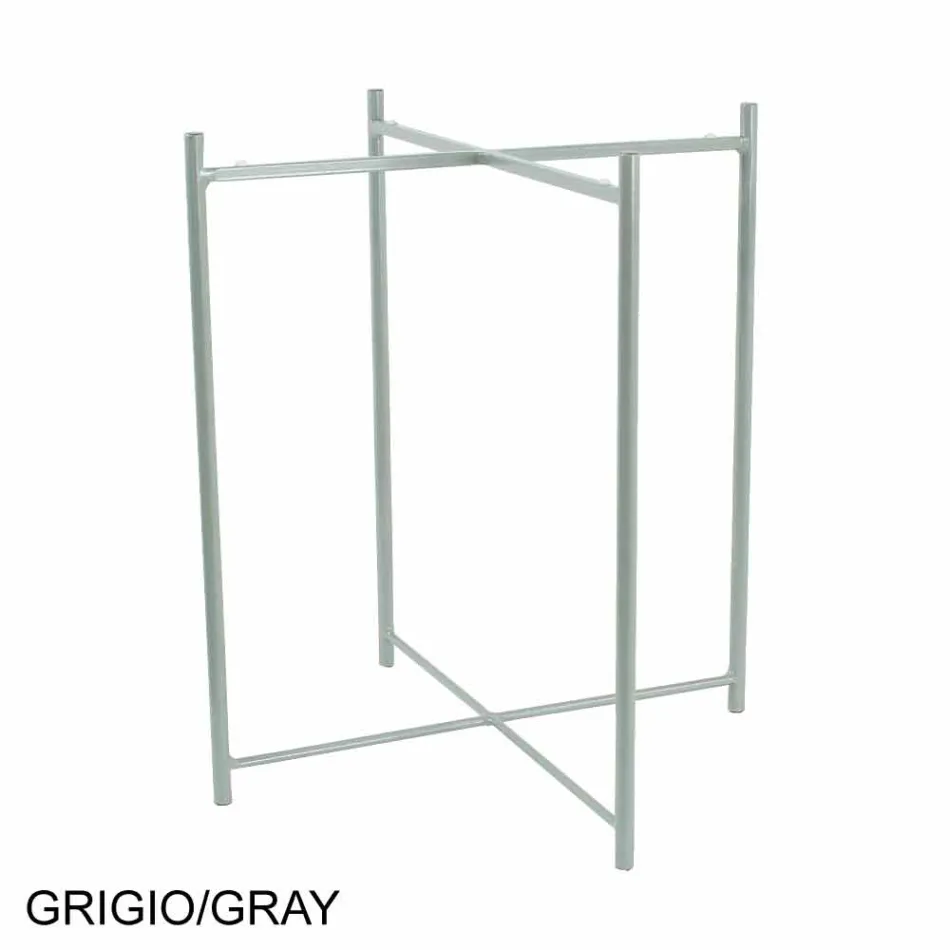 Innen- oder Außen-Couchtisch mit Metallstruktur Made in Italy - Carim Viadurini