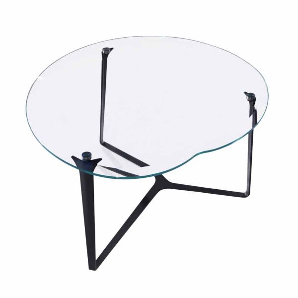 Couchtisch, handgefertigt, aus glas und stahl made in italy - alicante
