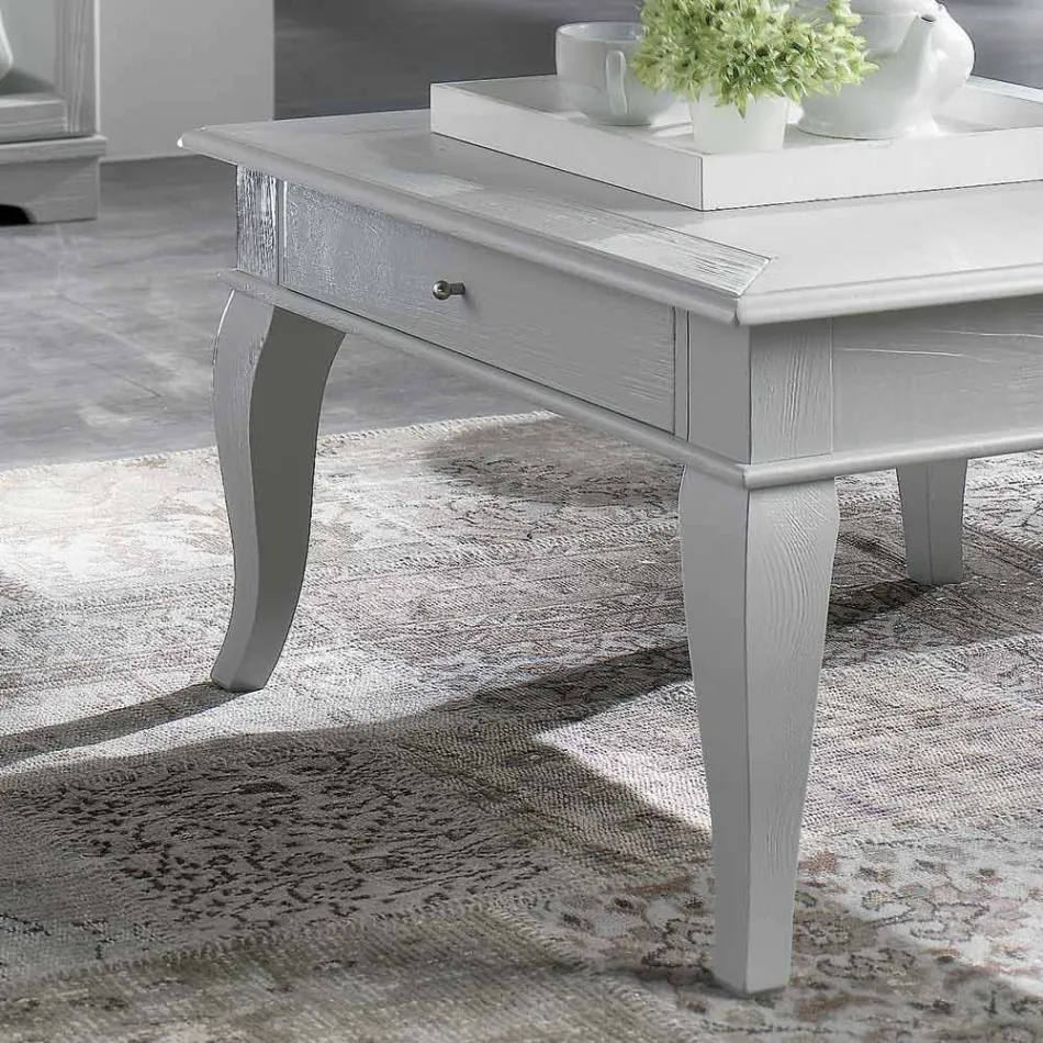 Couchtisch mit massiven Teilen aus Ayous und Linde, hergestellt in Italien – Ära Viadurini