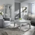 Couchtisch mit massiven Teilen aus Ayous und Linde, hergestellt in Italien – Ära Viadurini