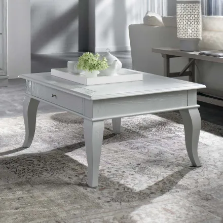 Couchtisch mit massiven Teilen aus Ayous und Linde, hergestellt in Italien – Ära Viadurini