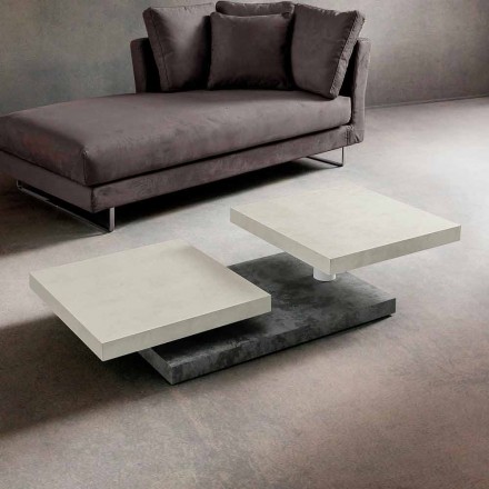 Couchtisch mit drehbaren Platten aus HPL Made in Italy, Precious - Paris Viadurini