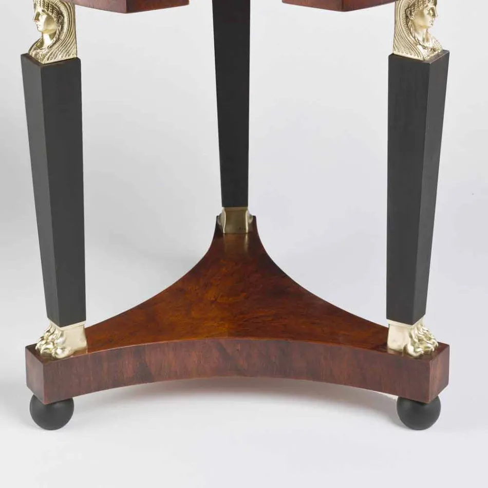 Couchtisch mit Glasplatte und Messingdekor, Venus Viadurini