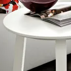 Wohnzimmer Couchtisch mit runder lackierter MDF-Platte Made in Italy, Precious - Tobiko Viadurini