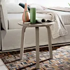 Wohnzimmer Couchtisch mit runder lackierter MDF-Platte Made in Italy, Precious - Tobiko Viadurini