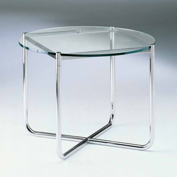 Couchtisch mit runder glasplatte made in italy - costanza