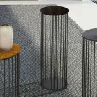 Couchtisch mit runder Holzplatte Made in Italy - Montebianco Viadurini