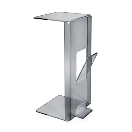 Couchtisch mit Zeitschriftenständer aus Plexiglas, hergestellt in Italien – Belle Viadurini