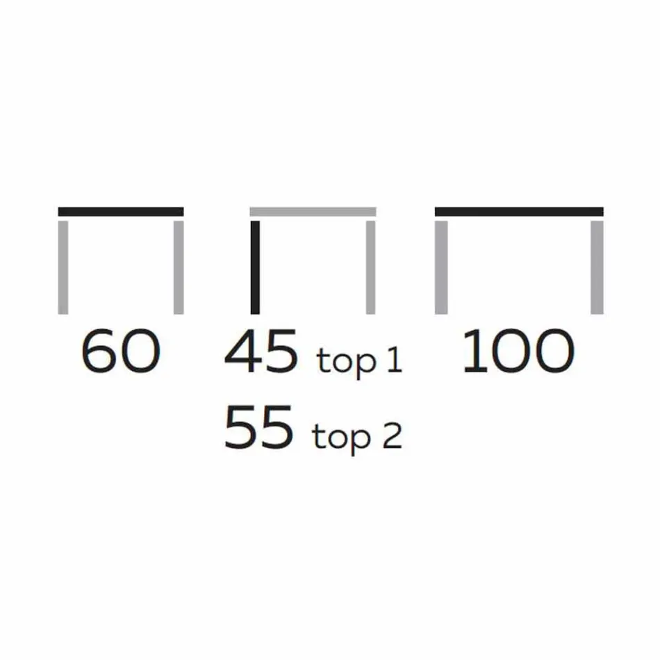 Design Couchtisch mit 2 runden Tops in Gres Made in Italy - Stockholm Viadurini