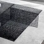 Design Couchtisch Extralight Dekoriertes Glas Made in Italy - Sestola Viadurini