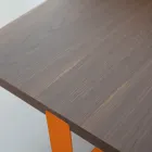 Luxuriöser Couchtisch aus farbigem Metall und Holzplatte – Anacleto Viadurini