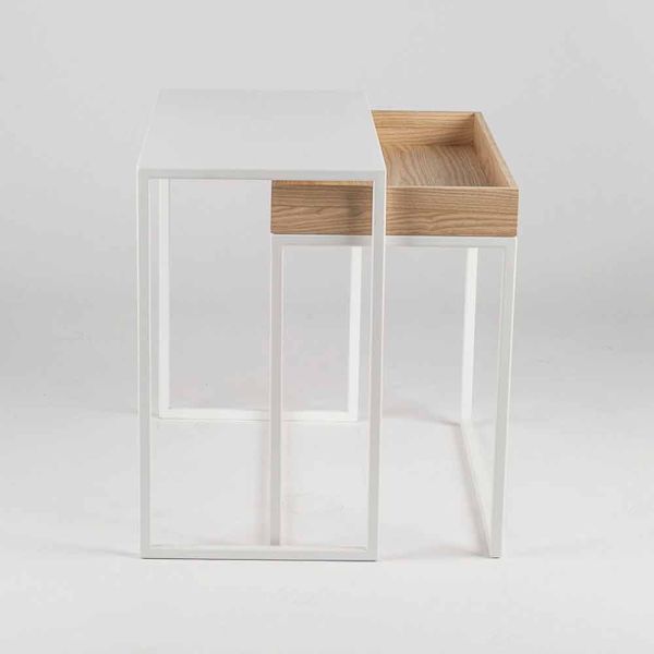 Stahl couchtisch mit aschenbecher made in italy - spitze