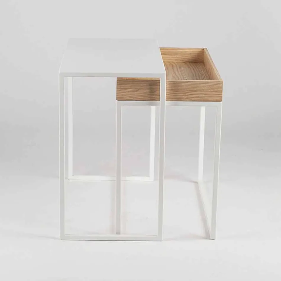 Stahl Couchtisch mit Aschenbecher Made in Italy - Spitze Viadurini