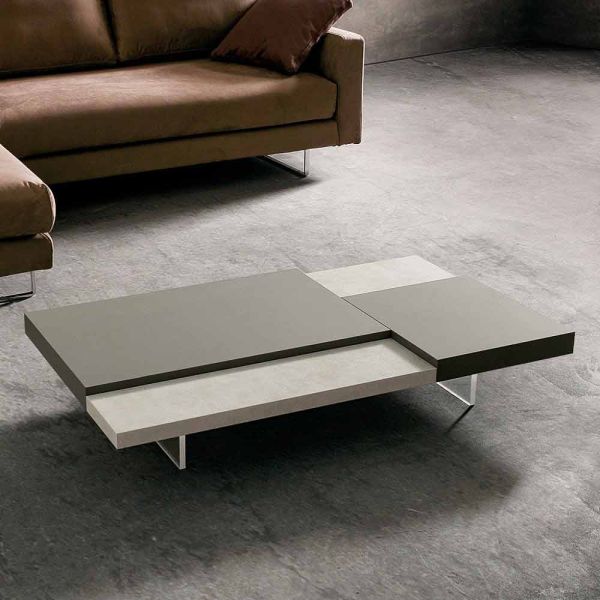 Fenix couchtisch mit transparenten füßen made in italy - justin