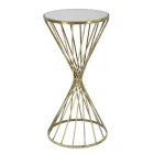 Couchtisch aus vergoldetem Eisen mit Spiegelplatte - Apricot Viadurini