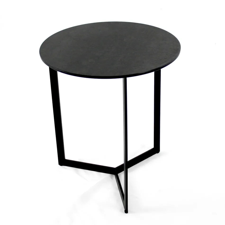 Couchtisch aus Steingut mit Stahlgestell, hergestellt in Italien – Aspira Viadurini