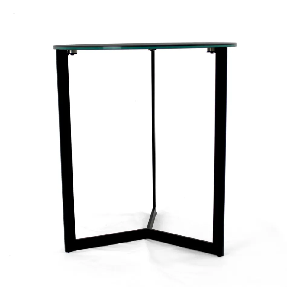 Couchtisch aus Steingut mit Stahlgestell, hergestellt in Italien – Aspira Viadurini