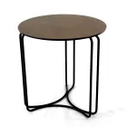 Couchtisch aus rundem Steingut und Sockel mit 3 Halbmonden, hergestellt in Italien – Arepa Viadurini