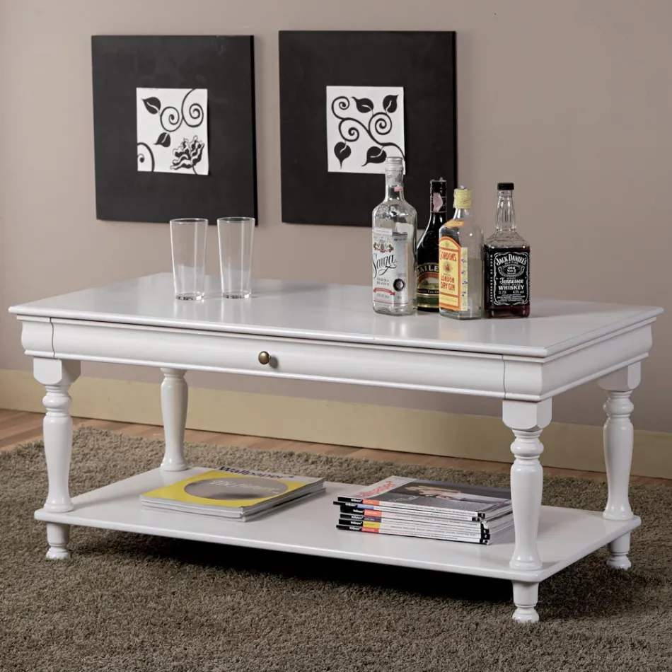 Couchtisch aus massivem Buchenholz, hergestellt in Italien – Frigg Viadurini