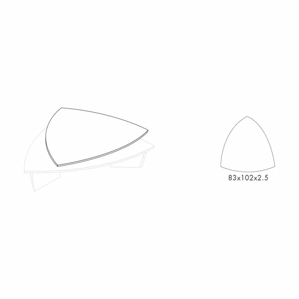 Couchtisch aus lackiertem Mdf mit drehbarer Platte Made in Italy - Lisa Viadurini