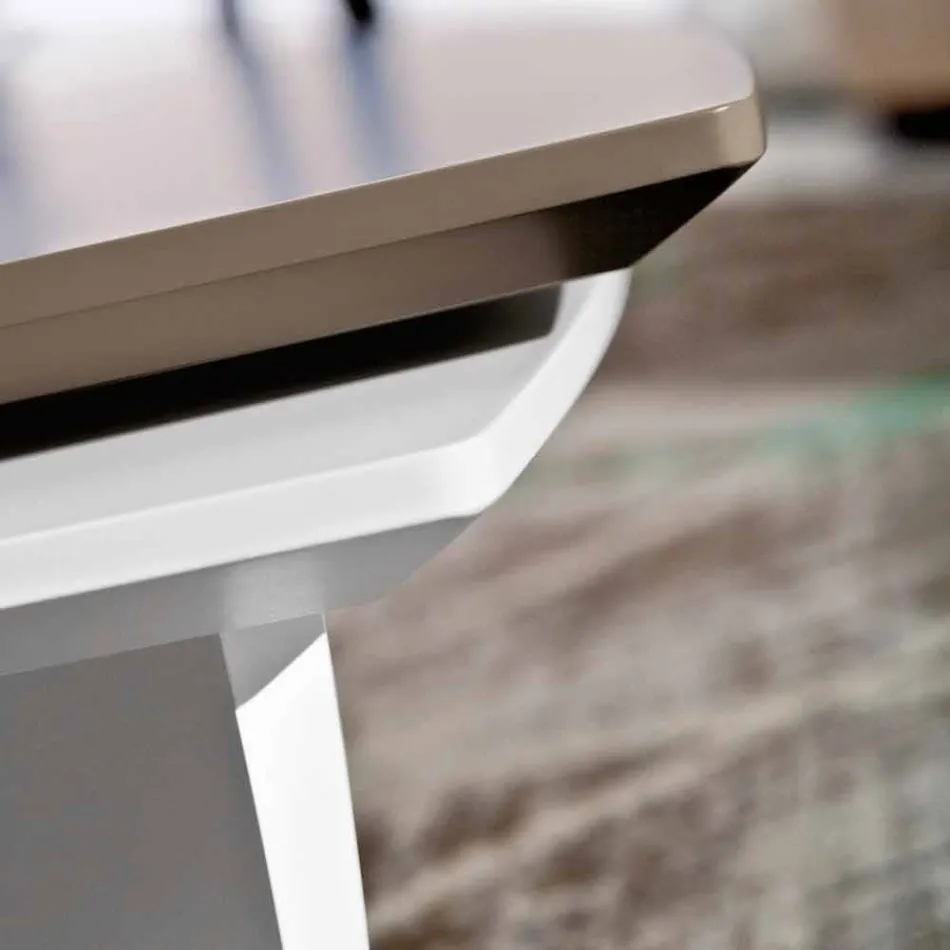 Couchtisch aus lackiertem Mdf mit drehbarer Platte Made in Italy - Lisa Viadurini