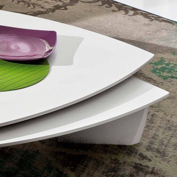 Couchtisch aus lackiertem Mdf mit drehbarer Platte Made in Italy - Lisa