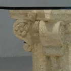 Kaffeetisch mit Stein und Glas Wohnzimmer mit einem klassischen Design Balos Viadurini