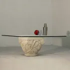Kaffeetisch mit Stein und Glas Wohnzimmer mit einem klassischen Design Mytros Viadurini