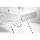 Couchtisch aus transparentem Plexiglas oder mit Designholz - Gips Viadurini