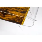 Couchtisch aus transparentem Plexiglas oder mit Designholz - Gips Viadurini