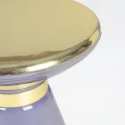 Couchtisch aus Glas und elegantem vermessingtem Stahl - Torige Viadurini