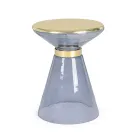 Couchtisch aus Glas und elegantem vermessingtem Stahl - Torige Viadurini