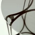 Couchtisch und Sockel aus Glas mit 3 Halbmonden, hergestellt in Italien – Arepa Viadurini