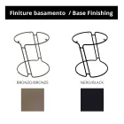 Couchtisch aus Glas und rundem Sockel, hergestellt in Italien – Tullia Viadurini