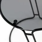 Couchtisch aus Glas und rundem Sockel, hergestellt in Italien – Tullia Viadurini