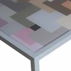 Modernes Kaffee Metall 50x50cm Wohnzimmer Nina, made in Italy Viadurini