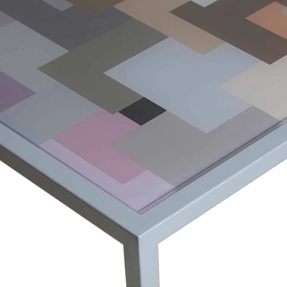 Modernes Kaffee Metall 50x50cm Wohnzimmer Nina, made in Italy Viadurini