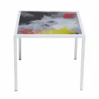 Modernes Kaffee Metall 50x50cm Wohnzimmer Nina, made in Italy Viadurini