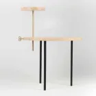 Moderner Couchtisch mit runder Eschenplatte Made in Italy - Velino Viadurini