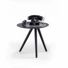 Moderner Couchtisch mit runder Platte in Gres Made in Italy - Stuttgart Viadurini