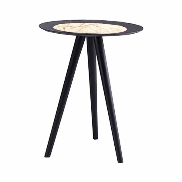 Moderner couchtisch mit runder platte in gres made in italy - stuttgart